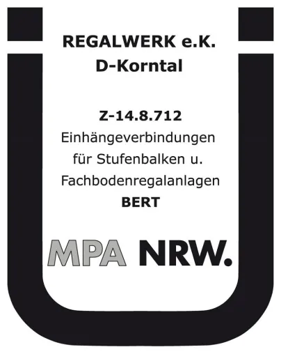 Bild: Regalwerk – Übereinstimmungszeichen-Verordnung für Regalsystem Bert