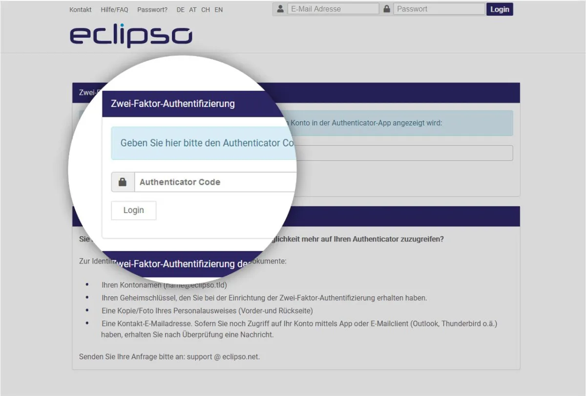 Zwei-Faktor-Authentifizierung (2FA) mit TOTP