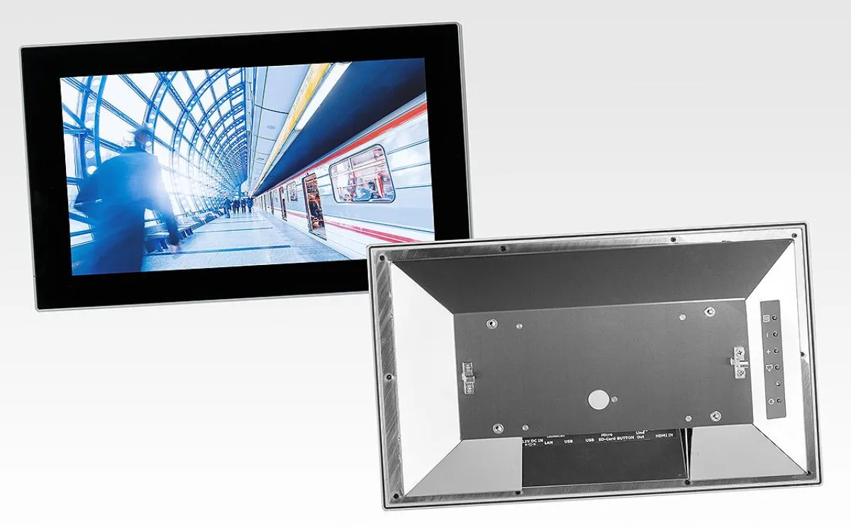 Die neue POS-RP-Monitorserie von Distec für das Internet der Dinge in rauer Industrie-Umgebung