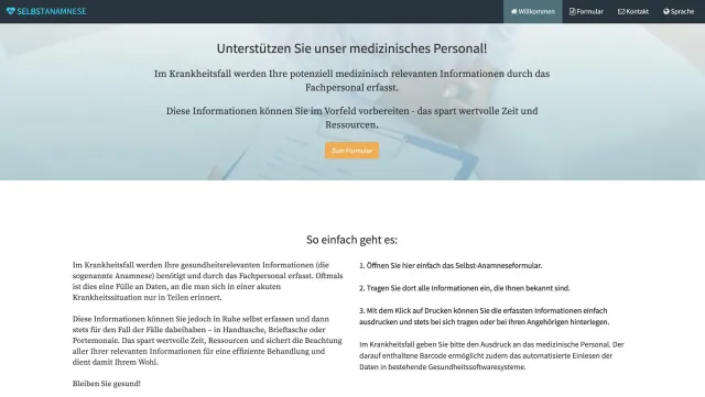 Bild: Unterstützen Sie unser medizinisches Personal und eine effiziente Behandlung für sich selbst!