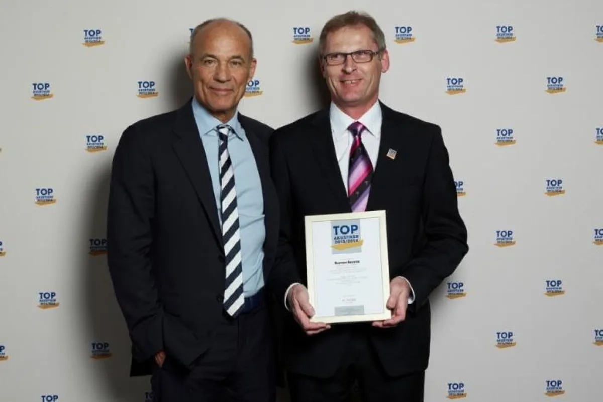 Empfing die Ehrung von Filmstar Heiner Lauterbach (li.) – Josef Reinermann (re.) (Foto: BGW)