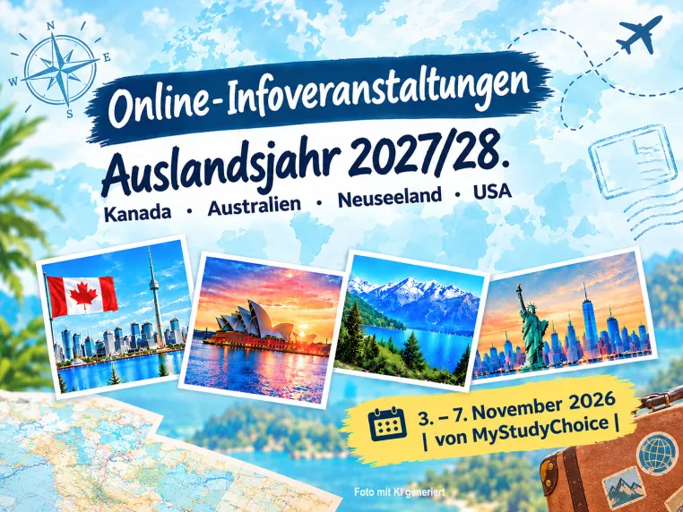 Bild: Online-Veranstaltungsreihe mit Schulen aus Kanada, Australien, Neuseeland und USA: Auslandsjahr 2027/28 planen