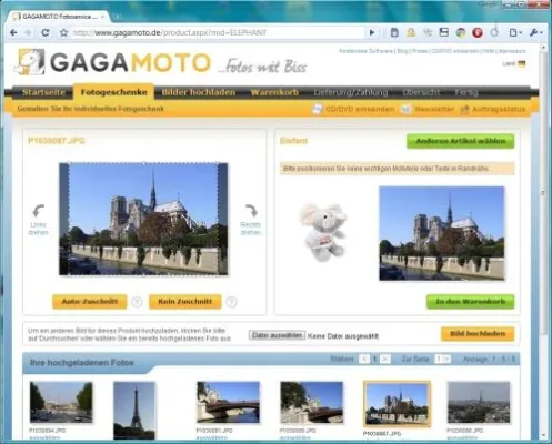 Bild: GAGAMOTO Fotoservice: Fotogeschenkartikel noch einfacher bestellen