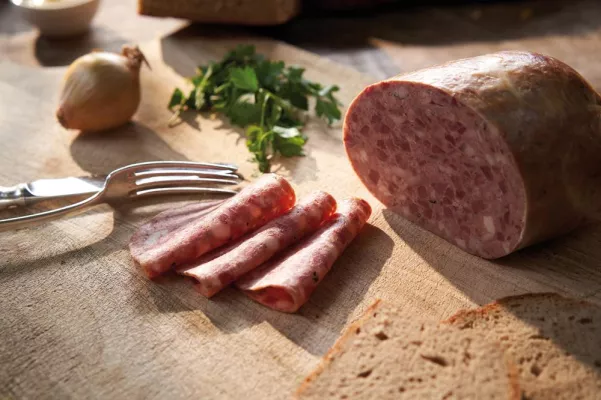 Bild: Preßkopf in der Butte für das herzhafte Pausenbrot