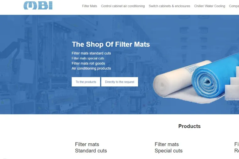 Bild: Filtermatten-Shop von MBI nun auch mehrsprachig!