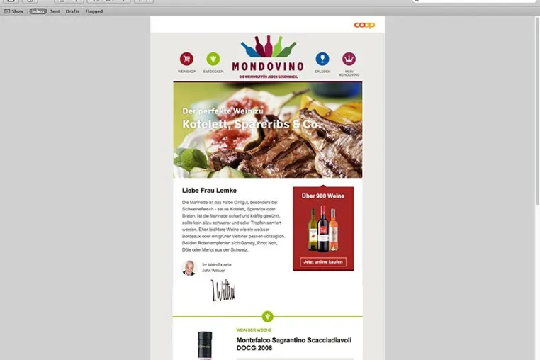 Bild: Unic ermöglicht innovatives E-Mail-Marketing bei Coop Mondovino