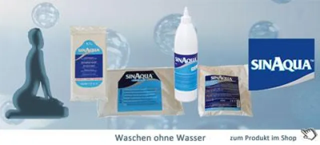Bild: sinAqua auf der Altenpflege 2012 - siNpress stellt Waschen ohne Wasser vor