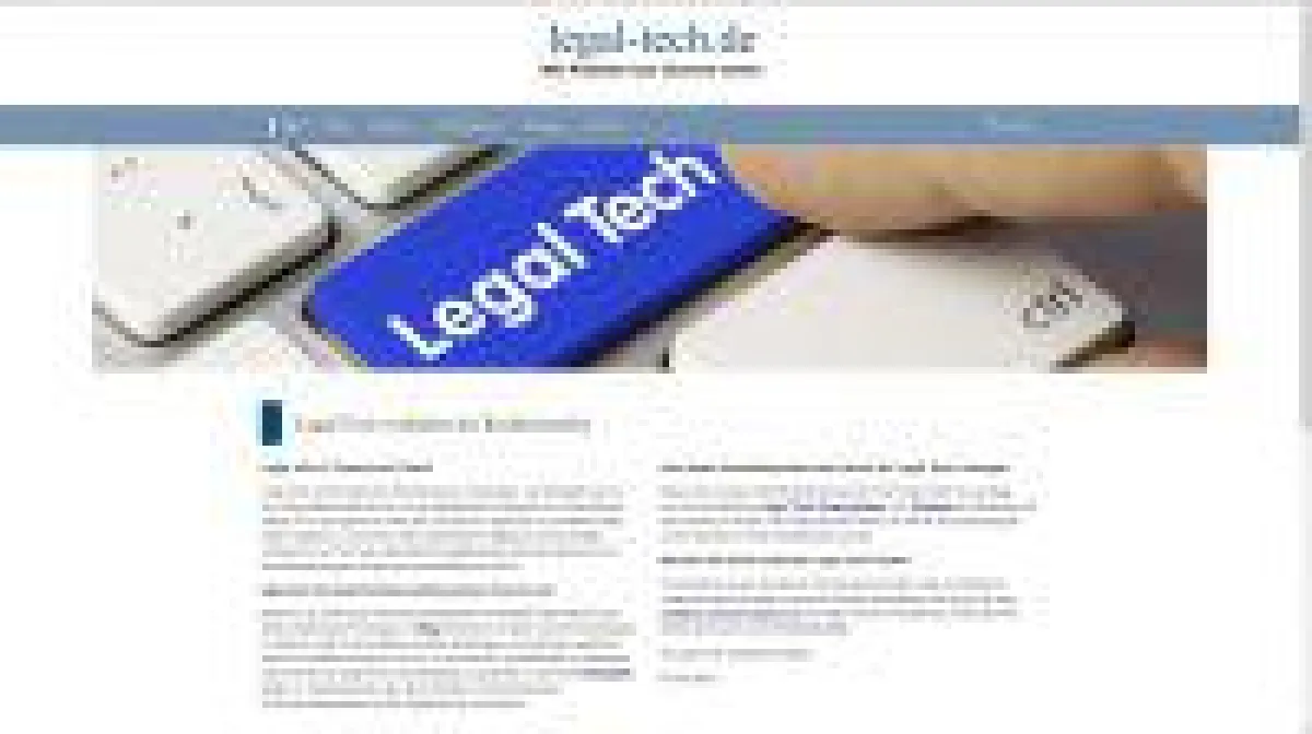 Webseite legal-tech.de