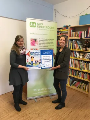 Bild: Jubiläumsaktion „Lichtblicke schenken“: SOS-Familienzentrum Berlin erhält finanzielle Unterstützung