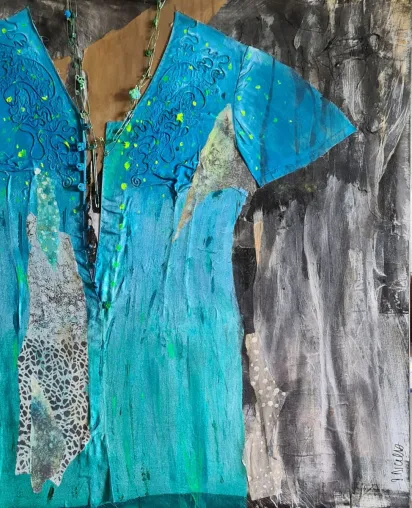 Bild: Ausstellung "elementar - nadelspitz" im Fischer- und Webermuseum Steinhude mit Bettina Bradt