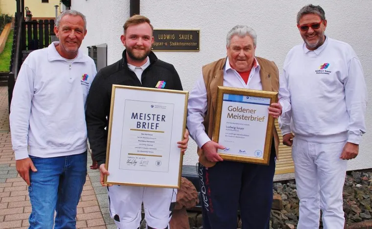 Eine Familie - vier Stuckateurmeister Bild: Eine Familie - vier Stuckateurmeister