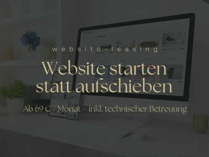 Website-Leasing: Neue Lösung ermöglicht professionellen Online-Auftritt ohne hohe Einmalinvestition Bild: Website-Leasing: Neue Lösung ermöglicht professionellen Online-Auftritt ohne hohe Einmalinvestition