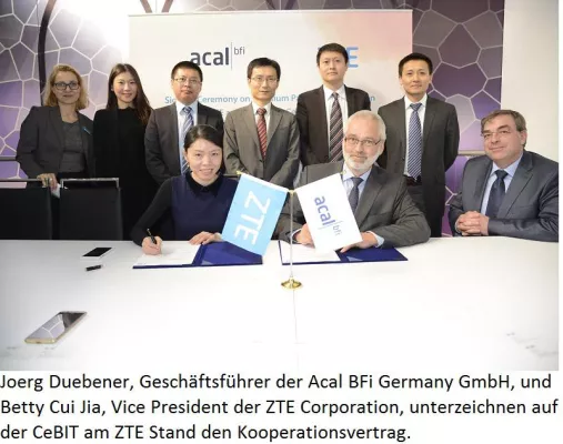 Bild: ZTE Deutschland und Acal BFi Germany vereinbaren Premium-Partnerschaft