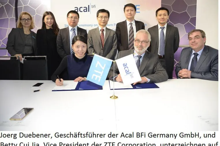 Bild: ZTE Deutschland und Acal BFi Germany vereinbaren Premium-Partnerschaft