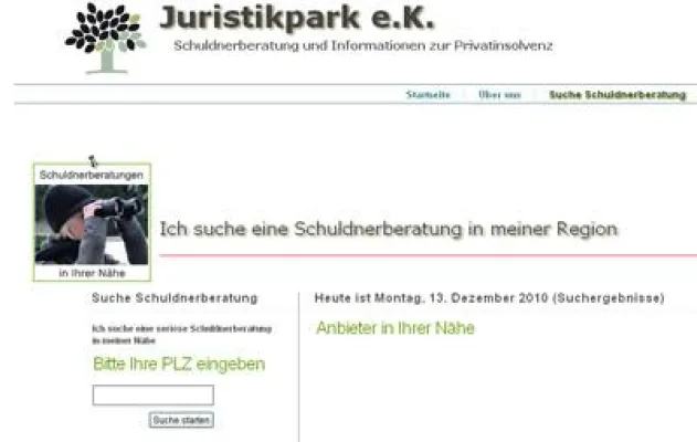 Bild: Suche Schuldnerberatung