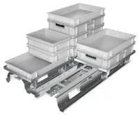 Bild: Patentierte Transport- und Lagerpalette für den reduzierten Warenumschlag von Roh-, Halb- und/oder Fertigwaren