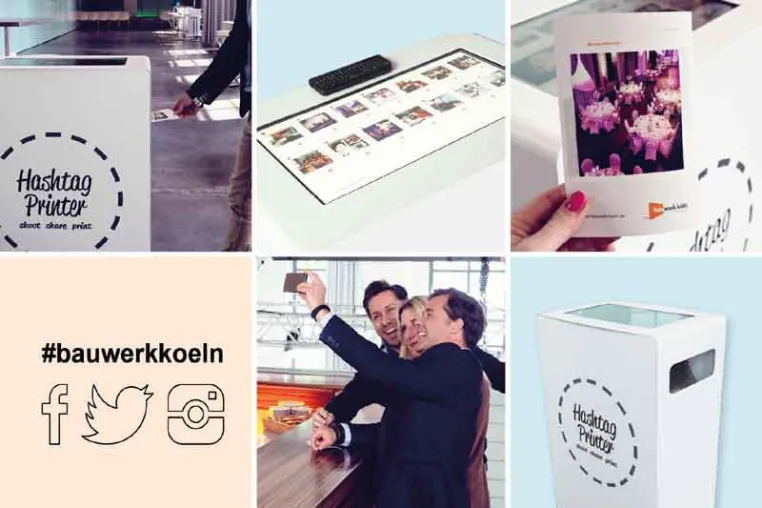 Bild: bauwerk köln investiert in innovative Fotodruckstation „Hashtagprinter“