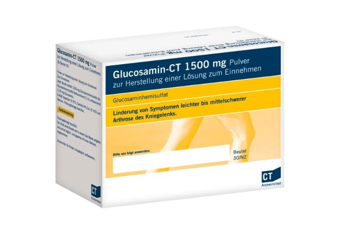 Hilft bei Kniearthrose: Glucosamin-CT 1500 mg Pulver neu von CT Arzneimittel