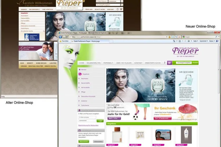 Bild: Parfümerie Pieper Online-Shop Relaunch und Beta-Ende
