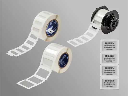 Jetzt Neu! Rückseitig bedruckbare Etiketten - Zusätzlichen Arbeitsschritt und extra Laminat einsparen Bild: Jetzt Neu! Rückseitig bedruckbare Etiketten - Zusätzlichen Arbeitsschritt und extra Laminat einsparen