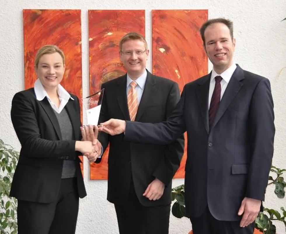 v.l.: Lynn Vollmert, Isilon Systems; Joachim Opper, Concat AG; Michael Gosch, Concat AG