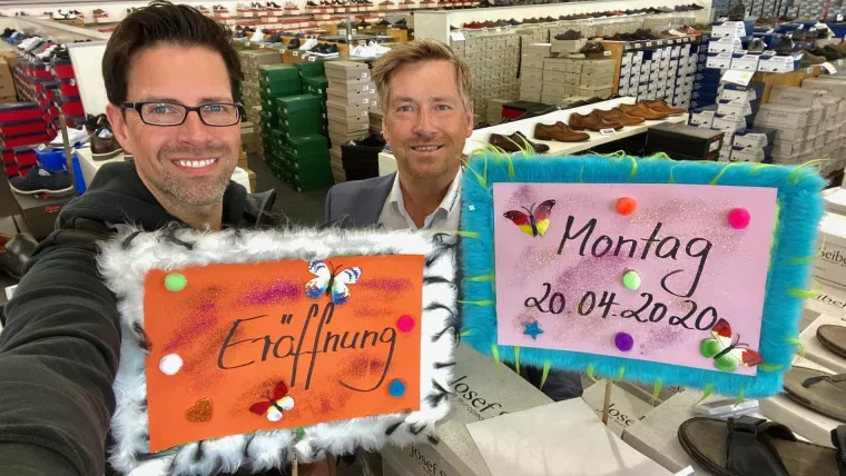 Wiedereröffnung nach Corona: schuhplus öffnet Ladentüren in Dörverden Bild: Wiedereröffnung nach Corona: schuhplus öffnet Ladentüren in Dörverden