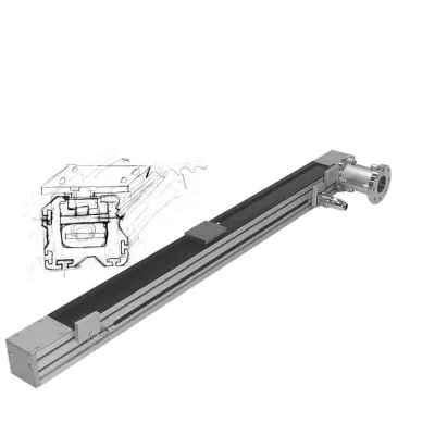 Bild: Neuentwickelte 120 mm Standard-Kompaktachse für Zahnriemen- und Linearmotorantrieb