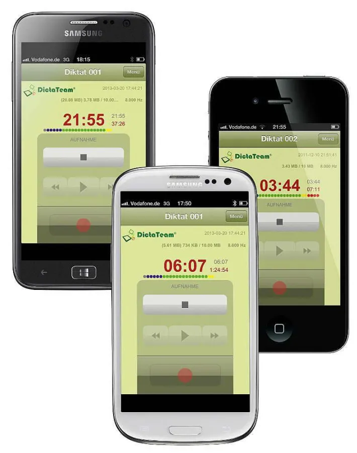 dictate on demand mobile auf iOS und Android