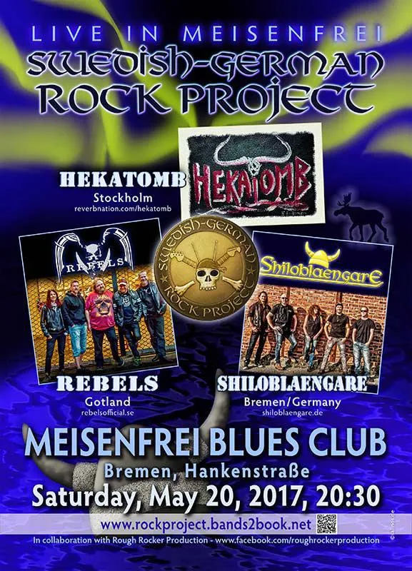 Swedish German Rock Project Vol. 4 mit den Bands Rebels, Hekatomb und Shiloblaengare