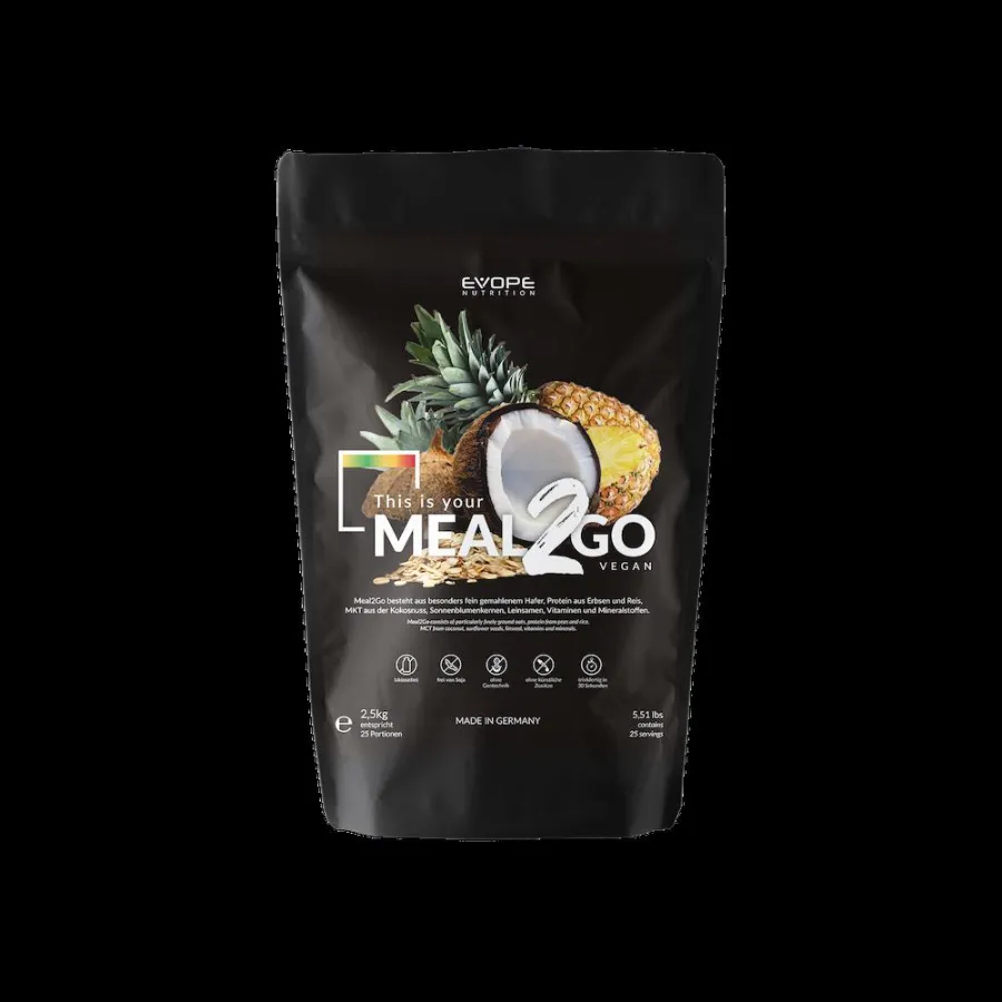 Meal2Go pflanzlicher Mahlzeitersatz von Evope Nutrition