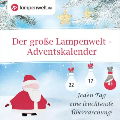 Bild: Zur Adventszeit jeden Tag eine leuchtende Überraschung - Lampenwelt bietet einen Adventskalender an