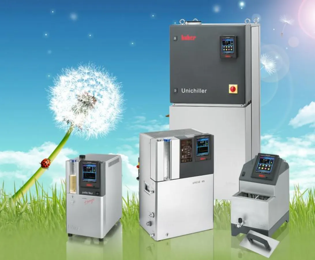 Klimafreundlich: über 90 % der Huber-Geräte werden mit umweltverträglichen Kältemitteln ausgeliefert