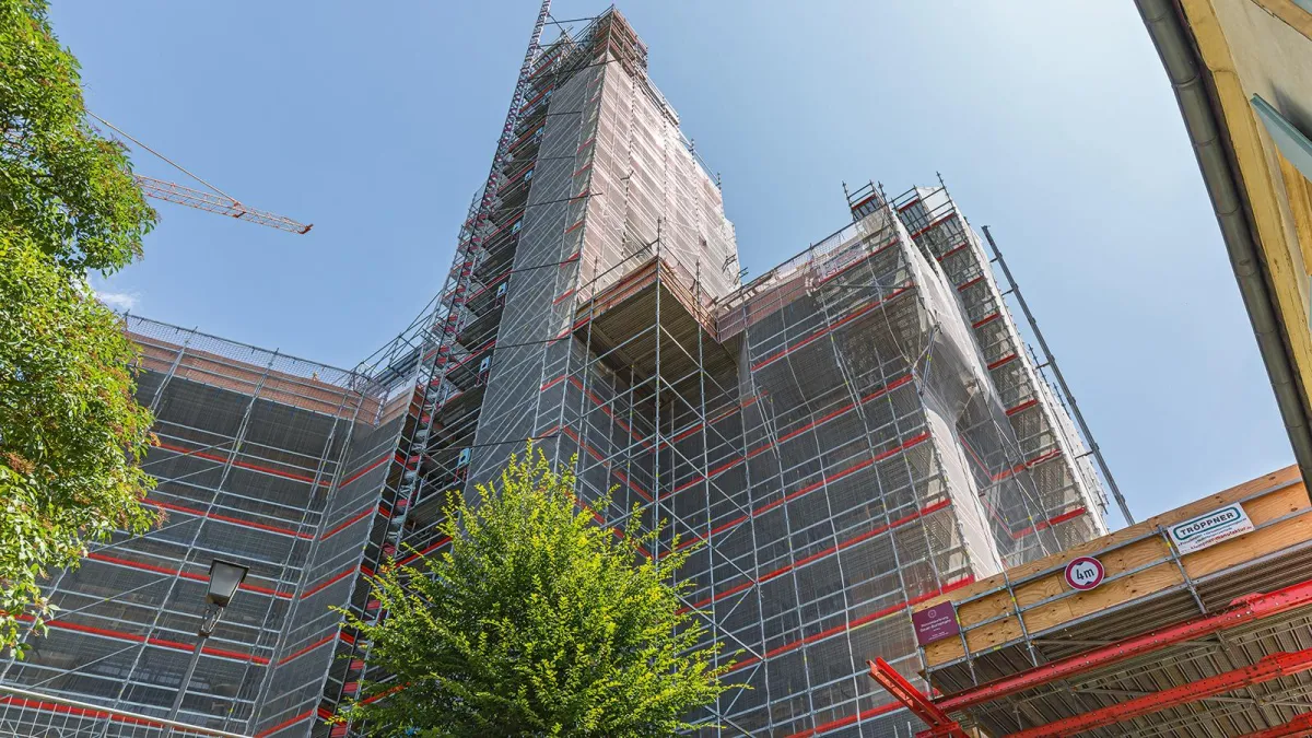 Die Verwendung von PERI Systembauteilen und Baukastensystemen sorgte für Zeit- und Kostenvorteile.