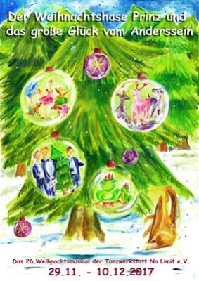 Der Weihnachtshase Prinz und das große Glück vom Anderssein // Das 26. Weihnachtsmusical der Tanzwerkstatt Bild: Der Weihnachtshase Prinz und das große Glück vom Anderssein // Das 26. Weihnachtsmusical der Tanzwerkstatt