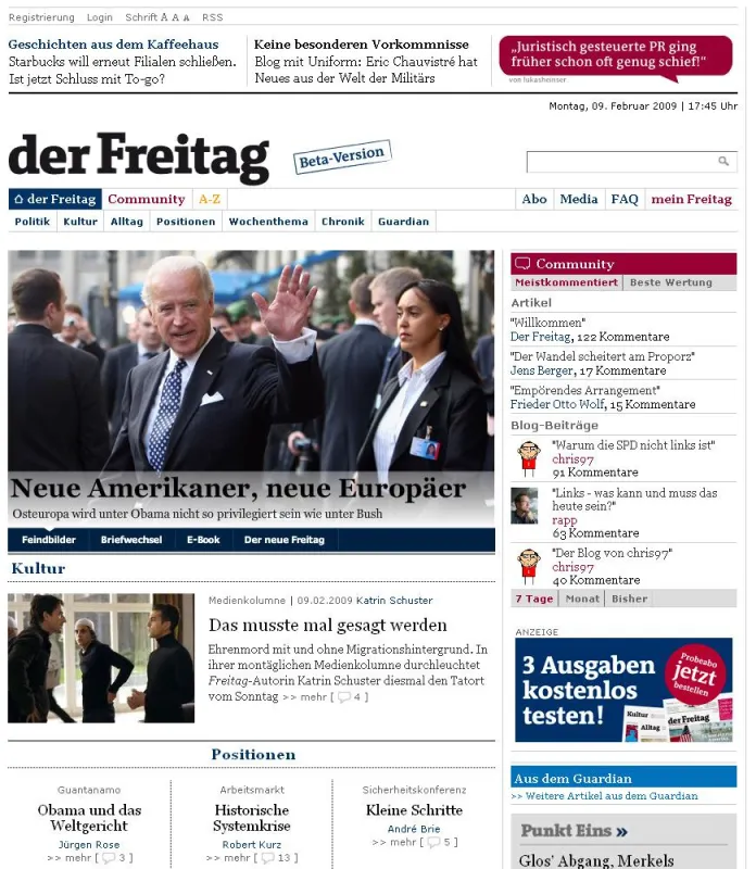 freitag.de - Startseite