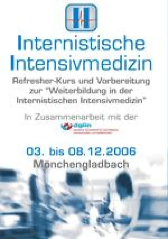Titelseite Programm Refresher Kurs - Internistische Intensivmedizin, Mönchengladbach 03. bis 08.12.2006