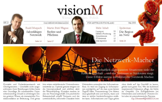 Meinungsmagazin visionM - Schwerpunktausgabe Netzwerke 05/2005 Bild: Meinungsmagazin visionM - Schwerpunktausgabe Netzwerke 05/2005