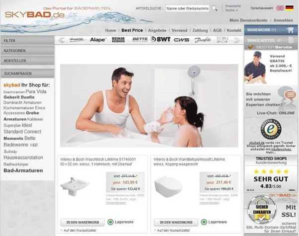 Bild: Sanit Pflegeprodukte – Neu an Lager bei Skybad.de