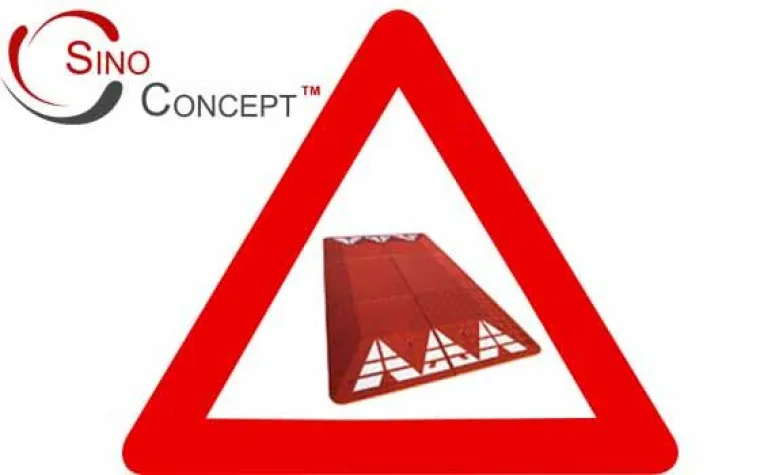 Bild: Ankündigung für Temposchwellen