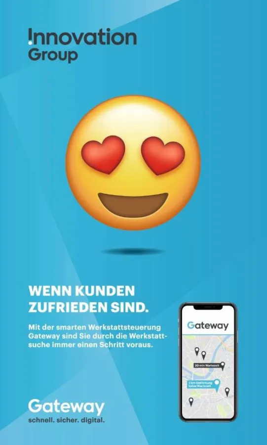Motiv aus der Launch-Kampagne für die digitale Plattform zur Schadenregulierung Gateway