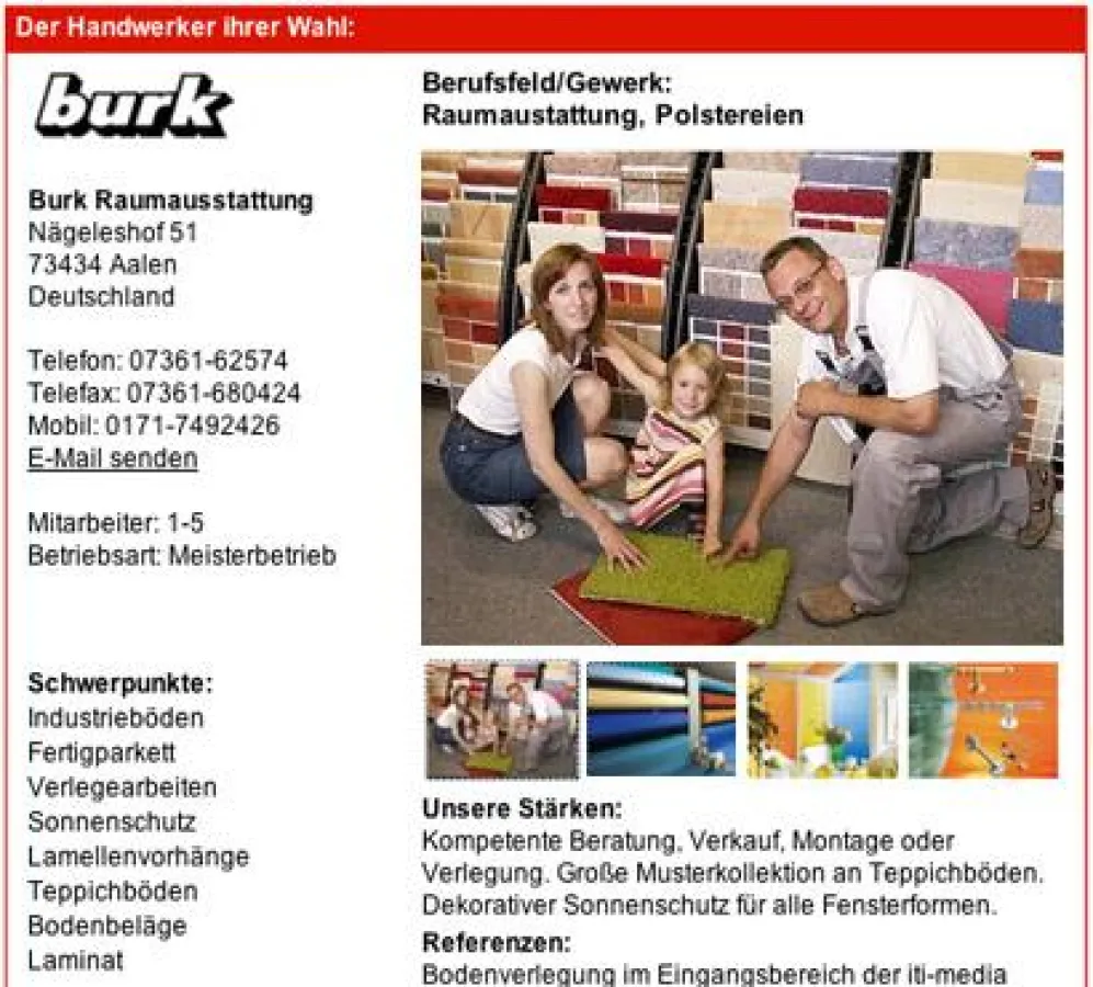 In über 500.000 Einträgen finden Architekten den passenden Handwerker