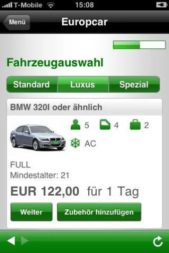 Bild: CLANMO entwickelt erste Europcar App fürs iPhone