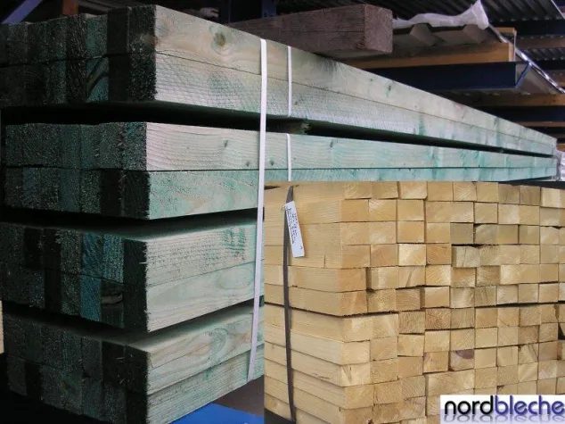 Bild: Jetzt auch Holzlatten bei Nordbleche im Sortiment