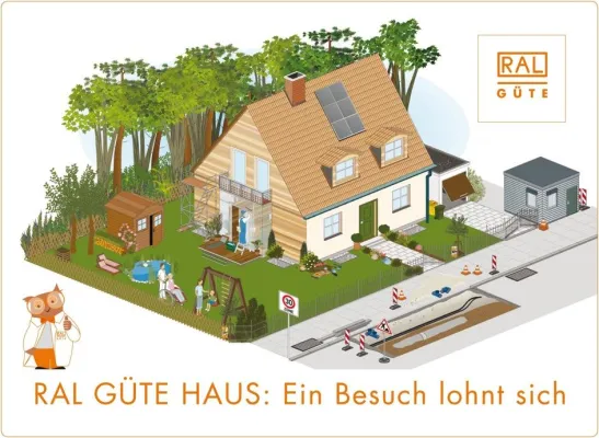 Bild: Interaktives RAL GÜTE HAUS auf der BAU 2011 – Gemeinschaftsstand von RAL und neun Gütegemeinschaften