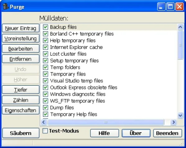 Bild: Purge 1.1: Die Putzfee macht die Festplatte sauber
