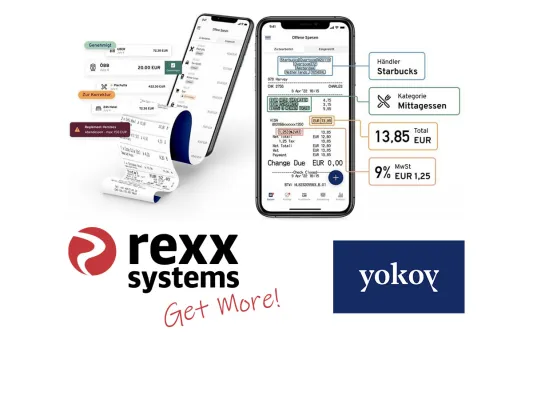 Bild: rexx systems und Yokoy vereinfachen die sichere Verarbeitung von Reisekosten