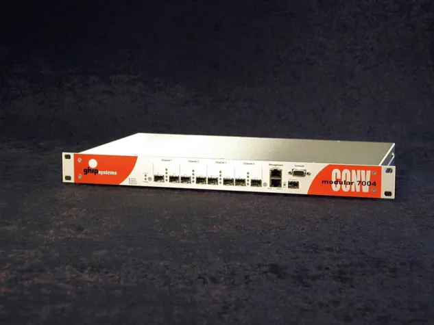 Bild: 4-Kanal Glasfaser-Converter/Repeater mit 3R-Regeneration und Management