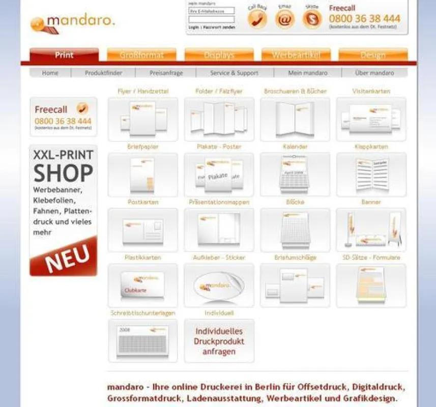 www.Mandaro.de - das wohl größte Druckerei-Netzwerk Deutschlands