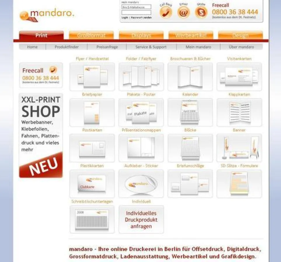 www.Mandaro.de -  das wohl größte Druckerei-Netzwerk Deutschlands