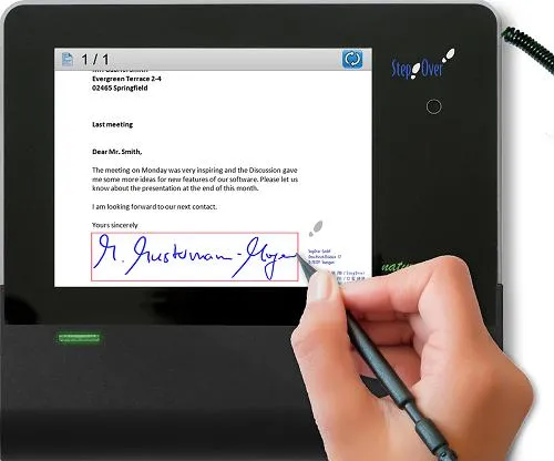 Einsatz von StepOver Unterschriftenpads nun auch mit IGEL Thin-Clients Bild: Einsatz von StepOver Unterschriftenpads nun auch mit IGEL Thin-Clients